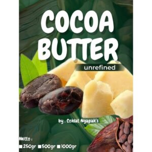 Cocoa Butter Lemak Kakao unrefined,Fermented non Fermented,200-1000 gr - 500 gr
