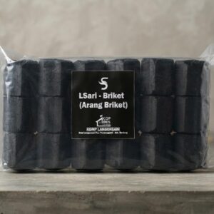 LSari Arang Briket Hexagonal Premium - Briket Shisha, BBQ, & Bakar Sate Tahan Lama