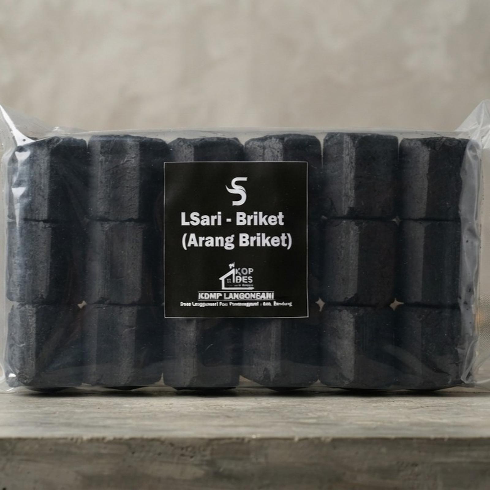 LSari Arang Briket Hexagonal Premium - Briket Shisha, BBQ, & Bakar Sate Tahan Lama